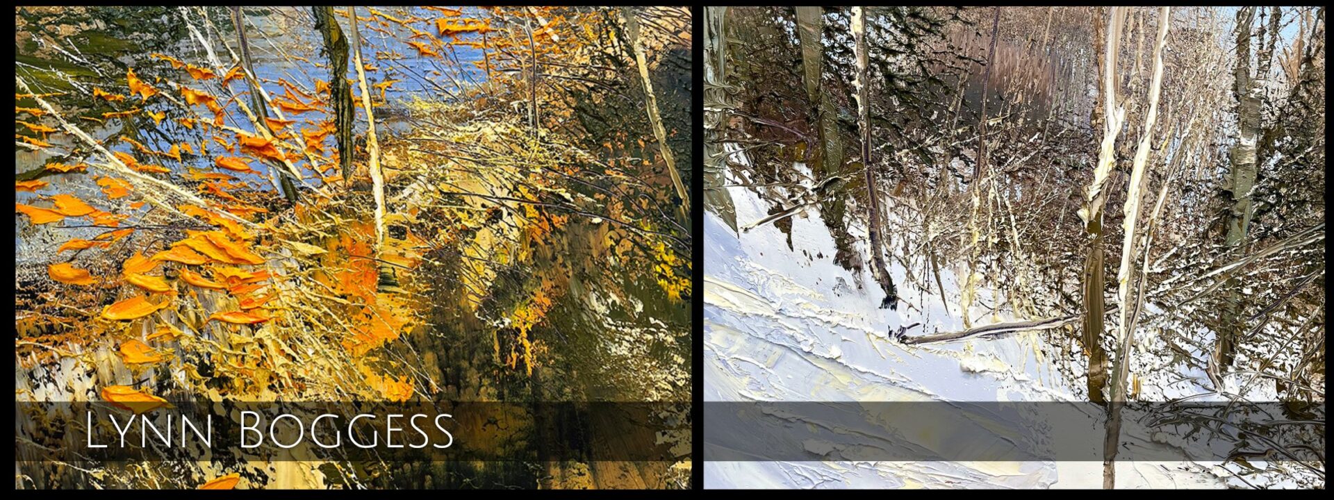 Seasonal contrast in nature paintings