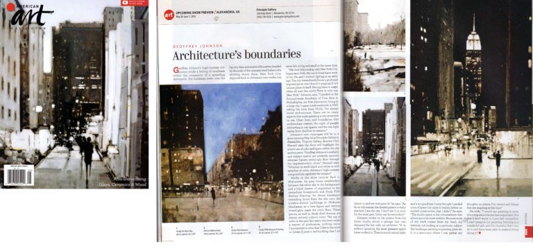 Artistic city views in publication pages