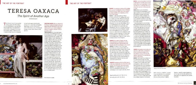 Art feature on Teresa Oaxaca paintings