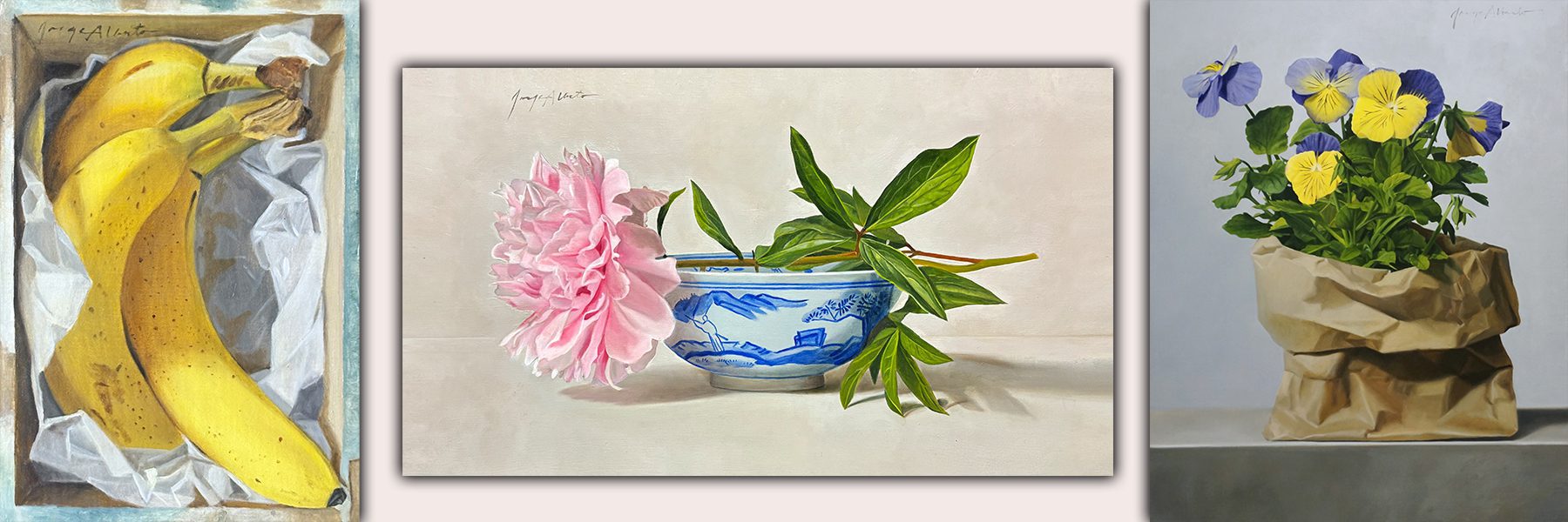 Pansies in a paper bag