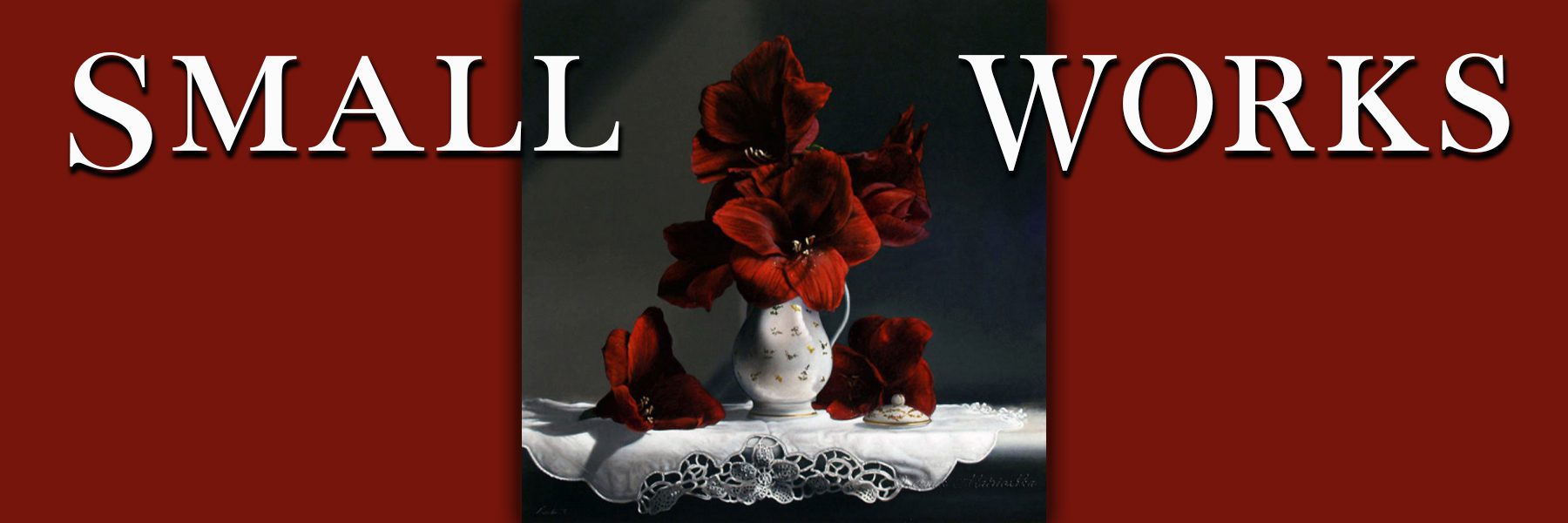 Small Works floral artwork display