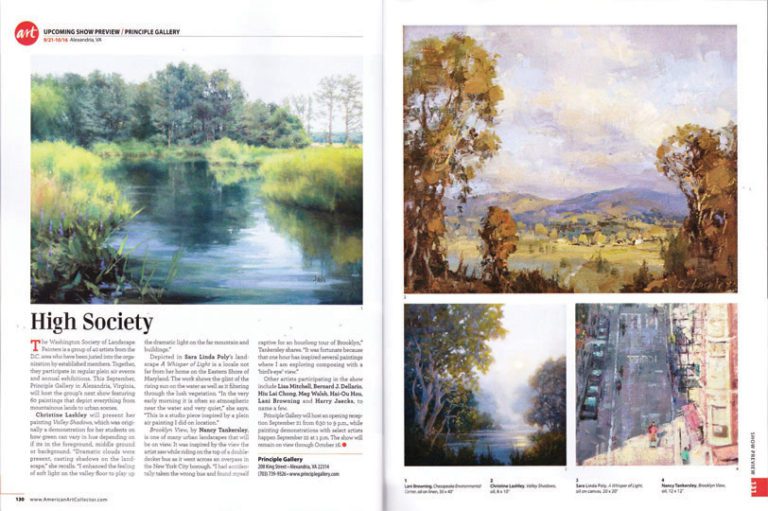 Landscape art in a printed publication