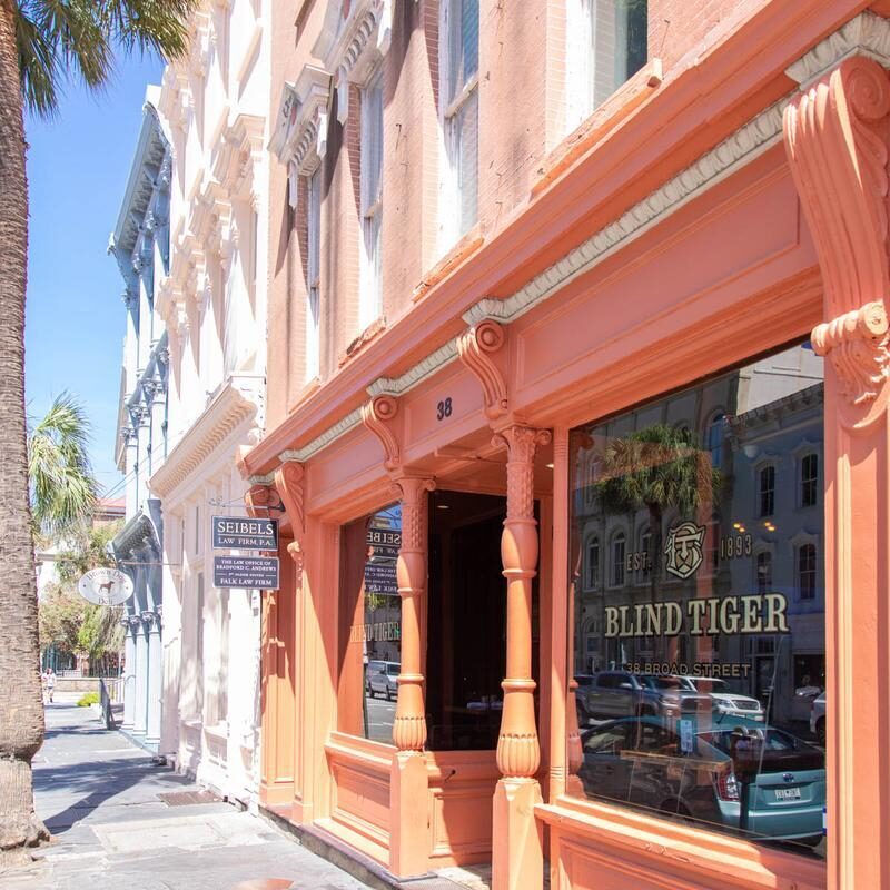 Historic street with colorful buildings